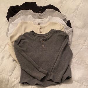 Cozy kids Henley Long Sleeve shirts